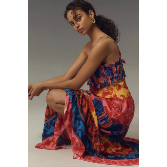 Farm Rio | Button-Front Tiered Maxi Dress | NWT - Picture 3 of 4